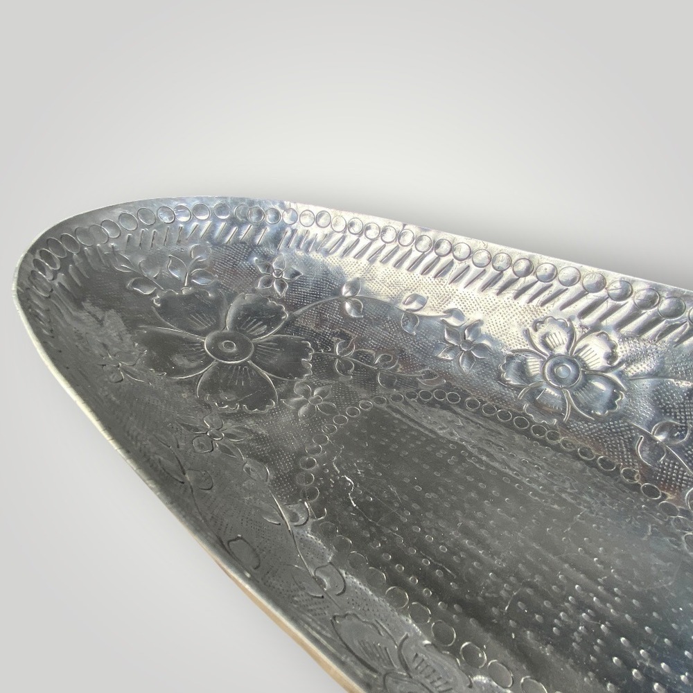 Hammered Aluminum Large Centerpiece Bowl Everlast Brilliantone Style 1950s - Picture 4 of 10